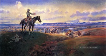 Indianer und Cowboy Werke - charles m russell und seine freunde 1922 Charles Marion Russell Indiana Cowboy